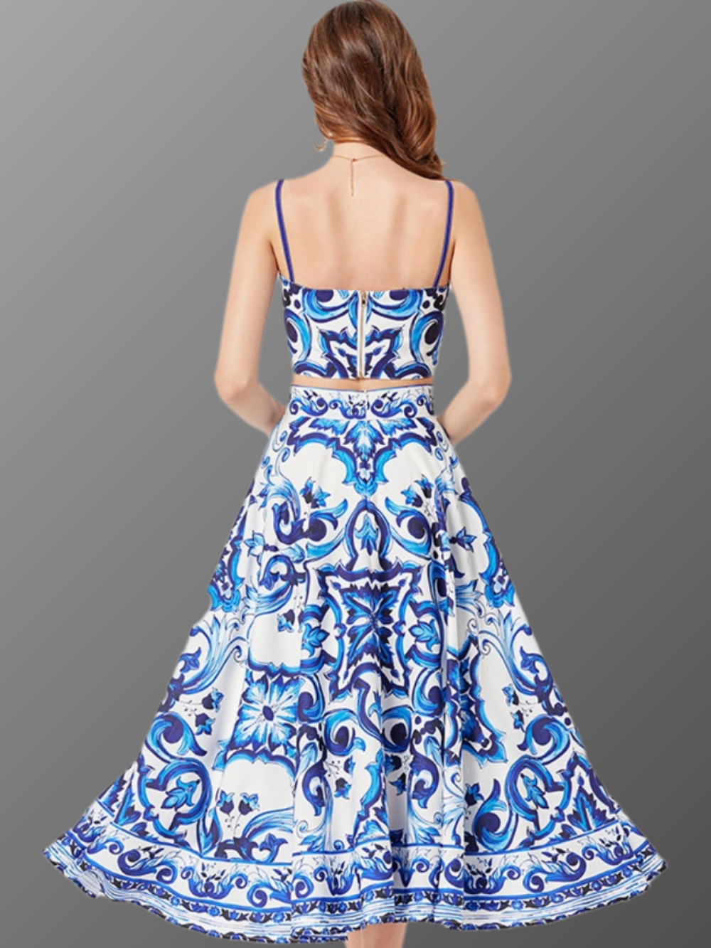 Solvivra Easy Elegance Sling Top and Mid-Skirt Set