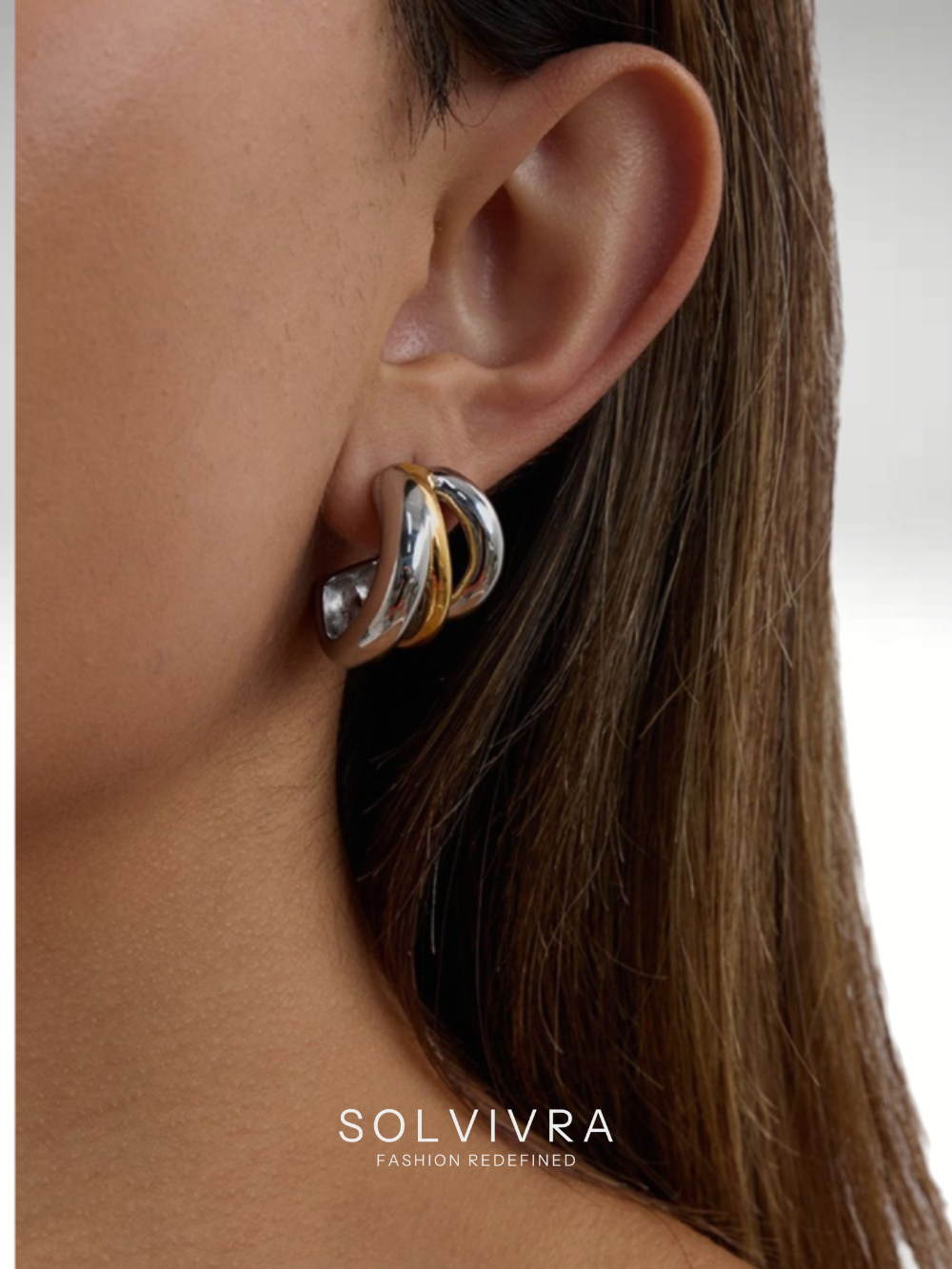 Solvivra Bold Blend Hoop Earrings