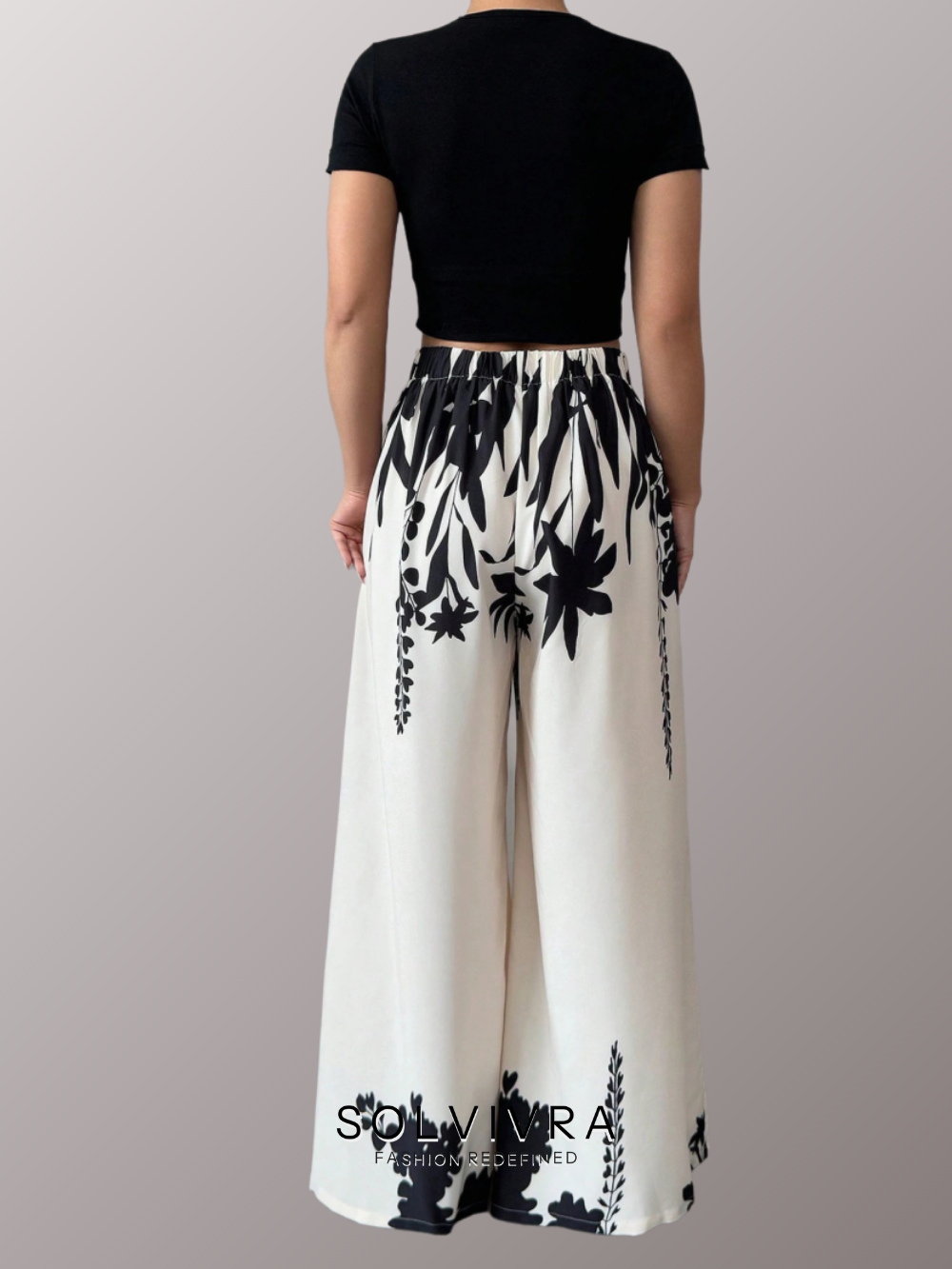 Solvivra Verdant Grace Wide Leg Pants
