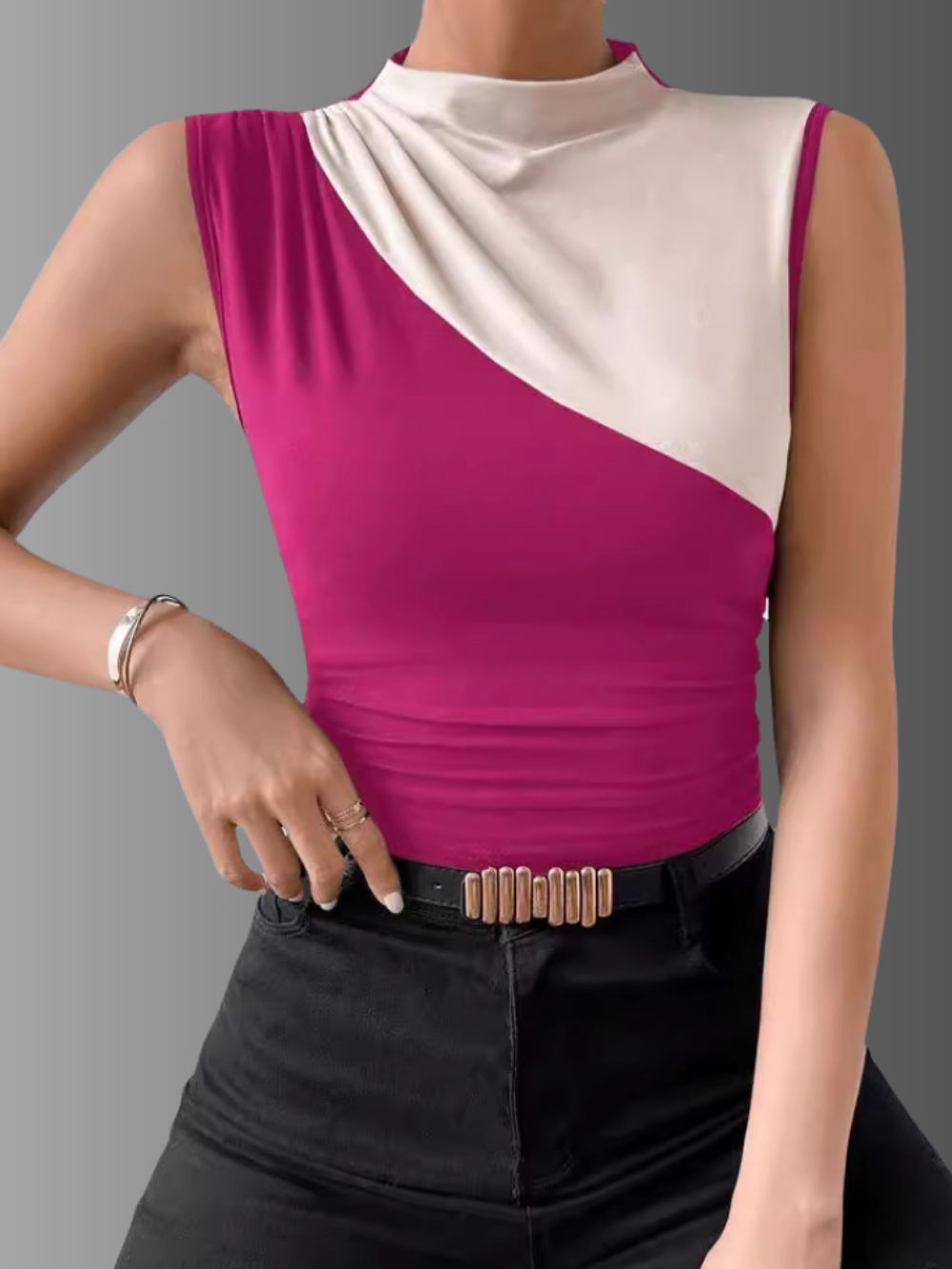 Solvivra Contour Cut Sleeveless Top