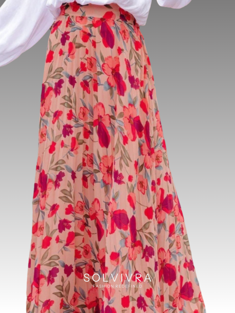 Solvivra Vivid Petals Maxi Skirt