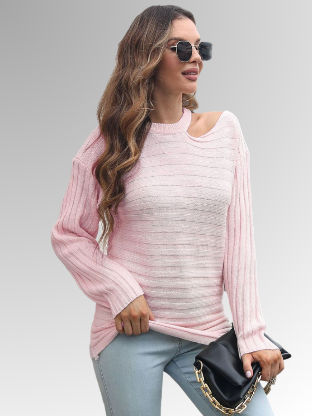 Solvivra Knit Tease Cold Shoulder Pullover