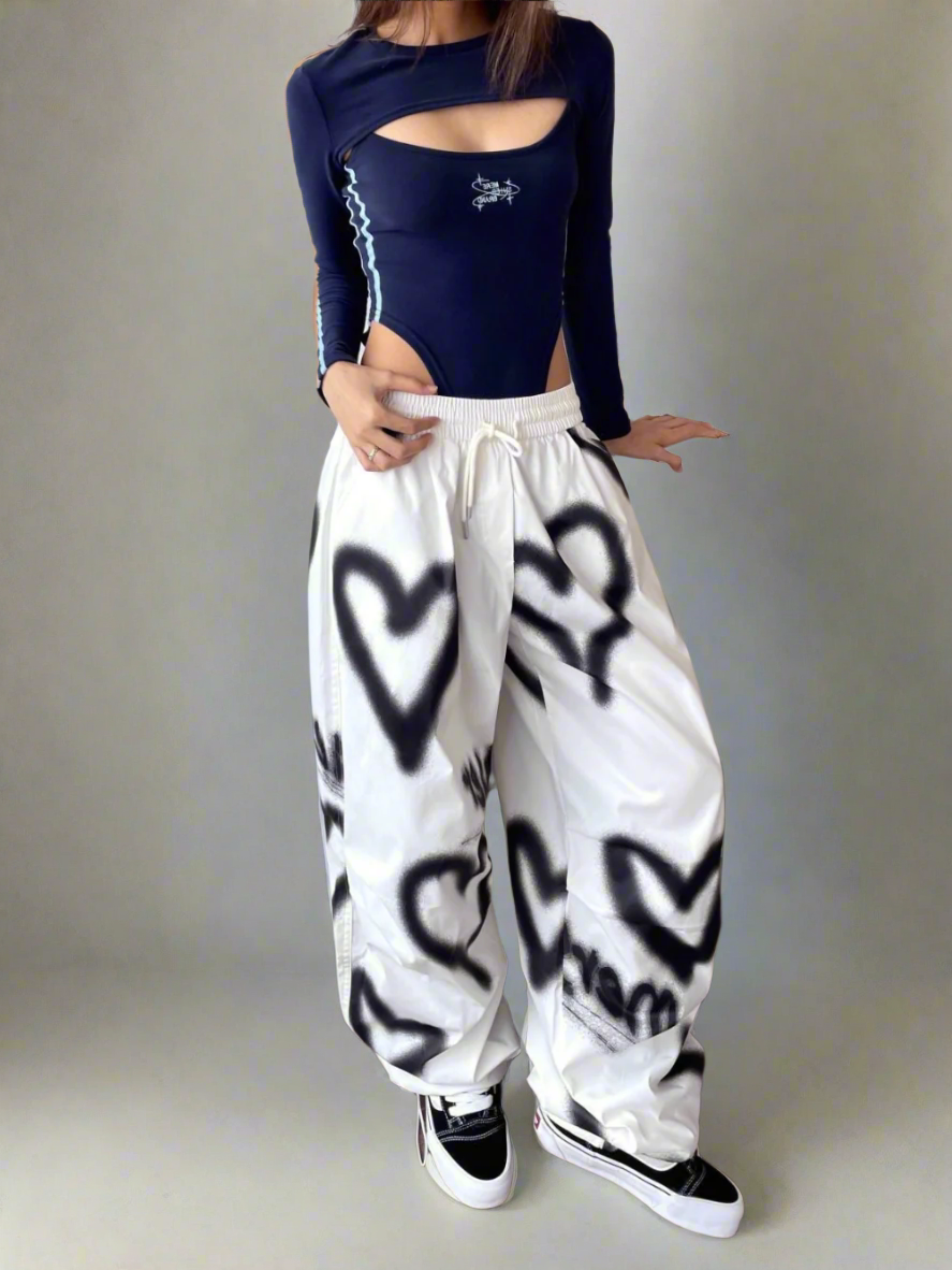Solvivra Heartcore Graffiti Drawstring Pants