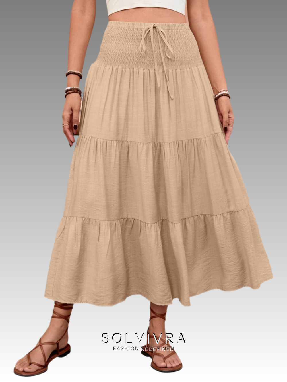 Solvivra Sandswept Tiered Skirt