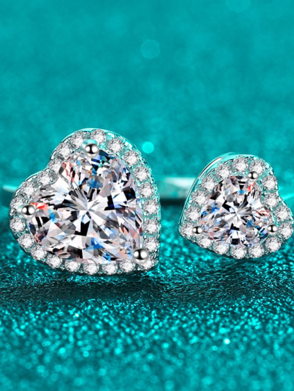Solvivra Open Heartbeat Moissanite Ring