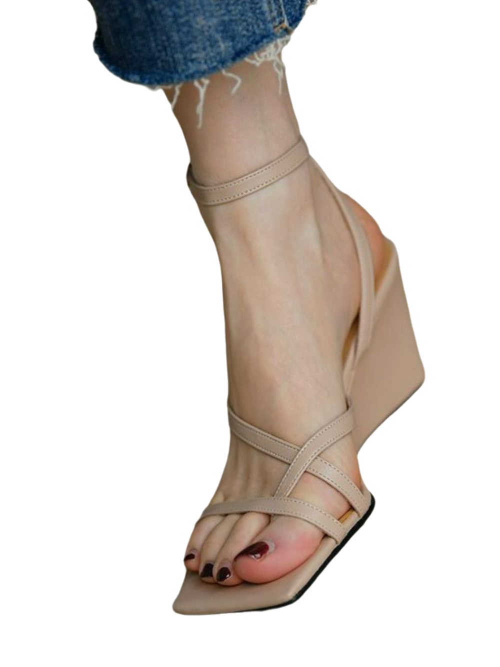 Solvivra Strappy Chic Open Toe Wedge Sandals
