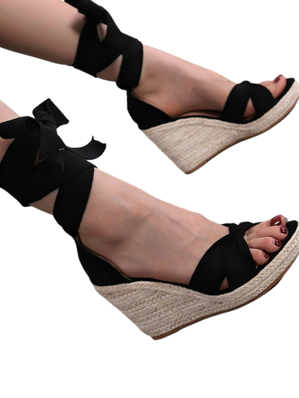 Solvivra Venus Wrapped Wedge Sandals