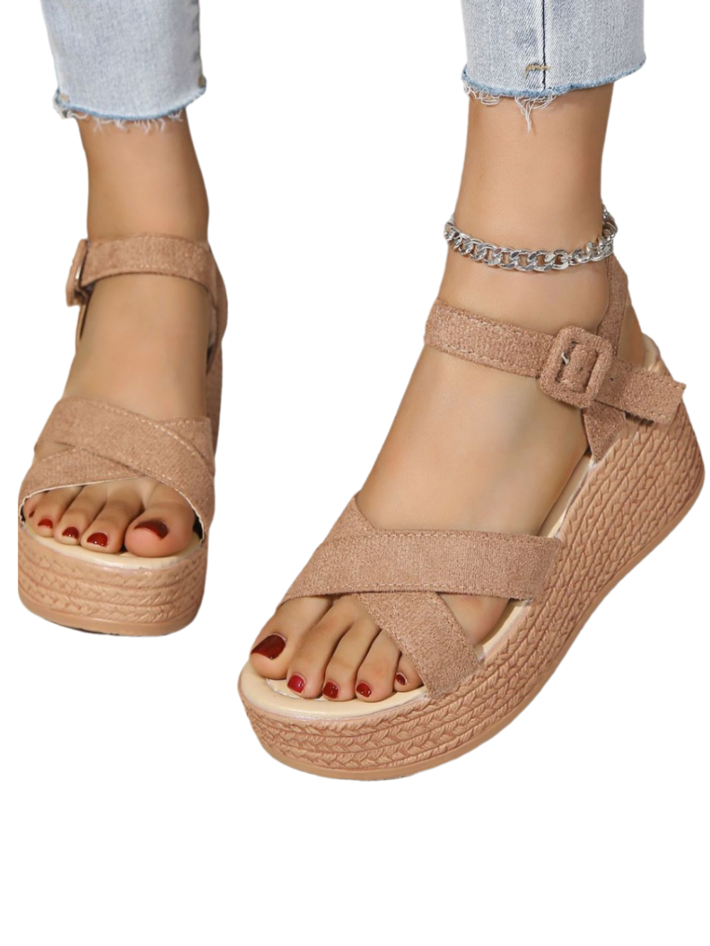 Solvivra Sway Straps Wedge Sandals