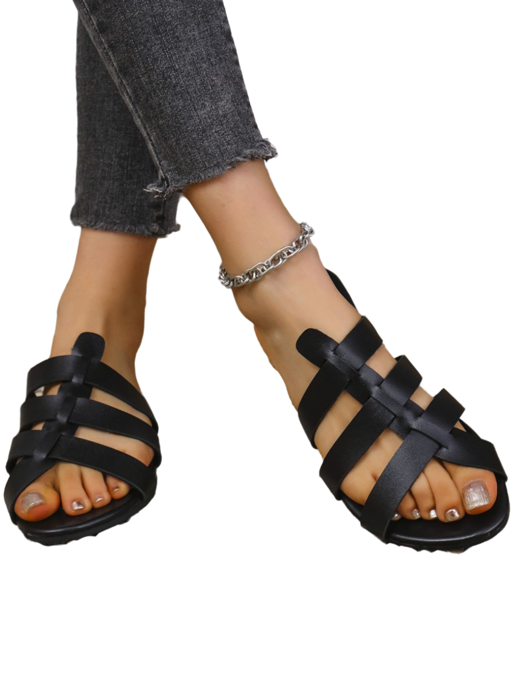 Solvivra Sunwoven Flat Sandals