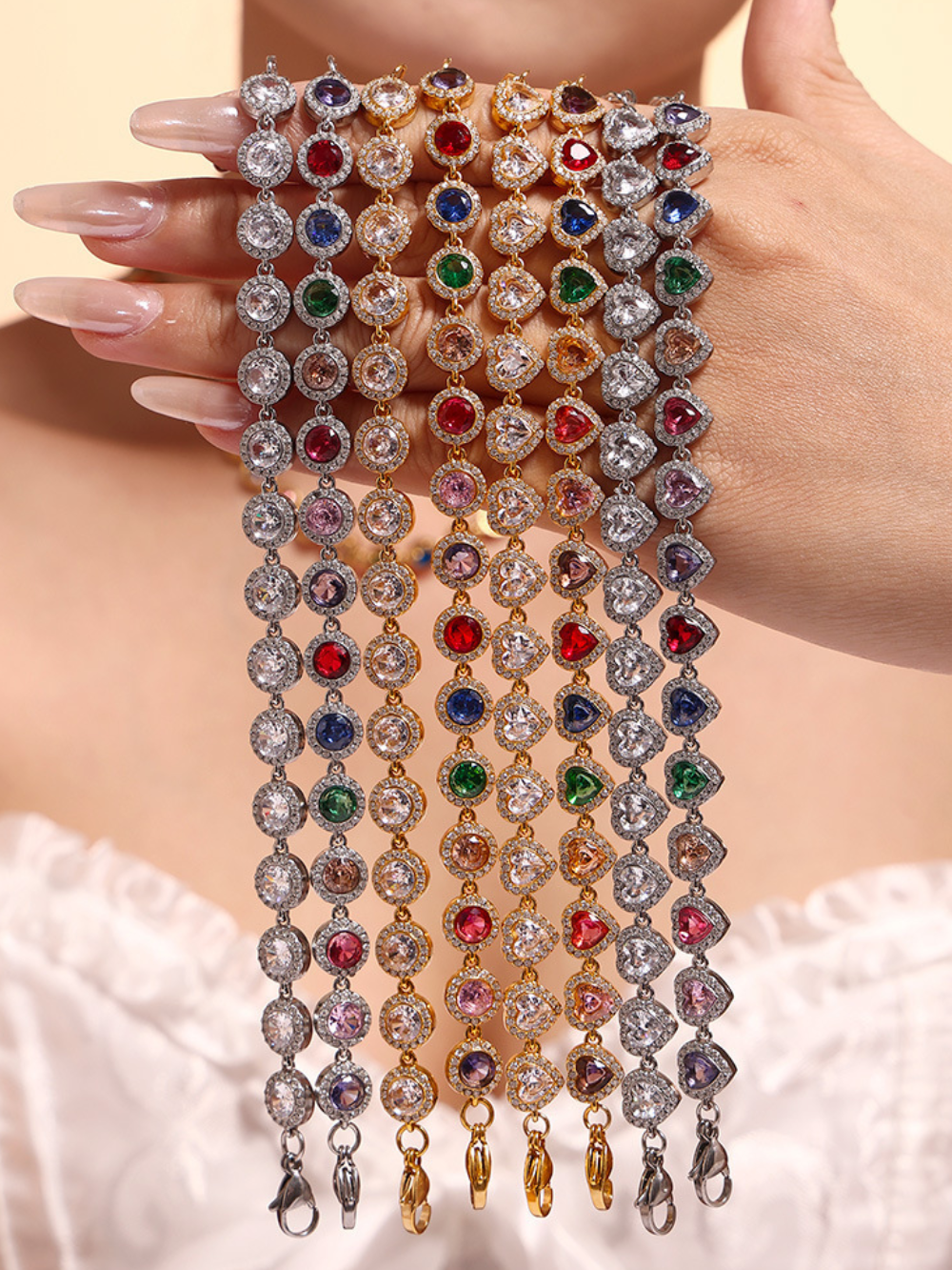 Solvivra Zircon Stitching Bracelet