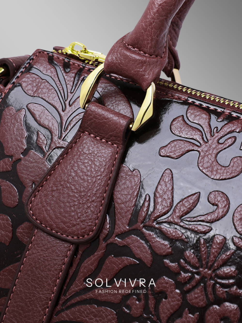 Solvivra Regal Bloom Tapestry Satchel