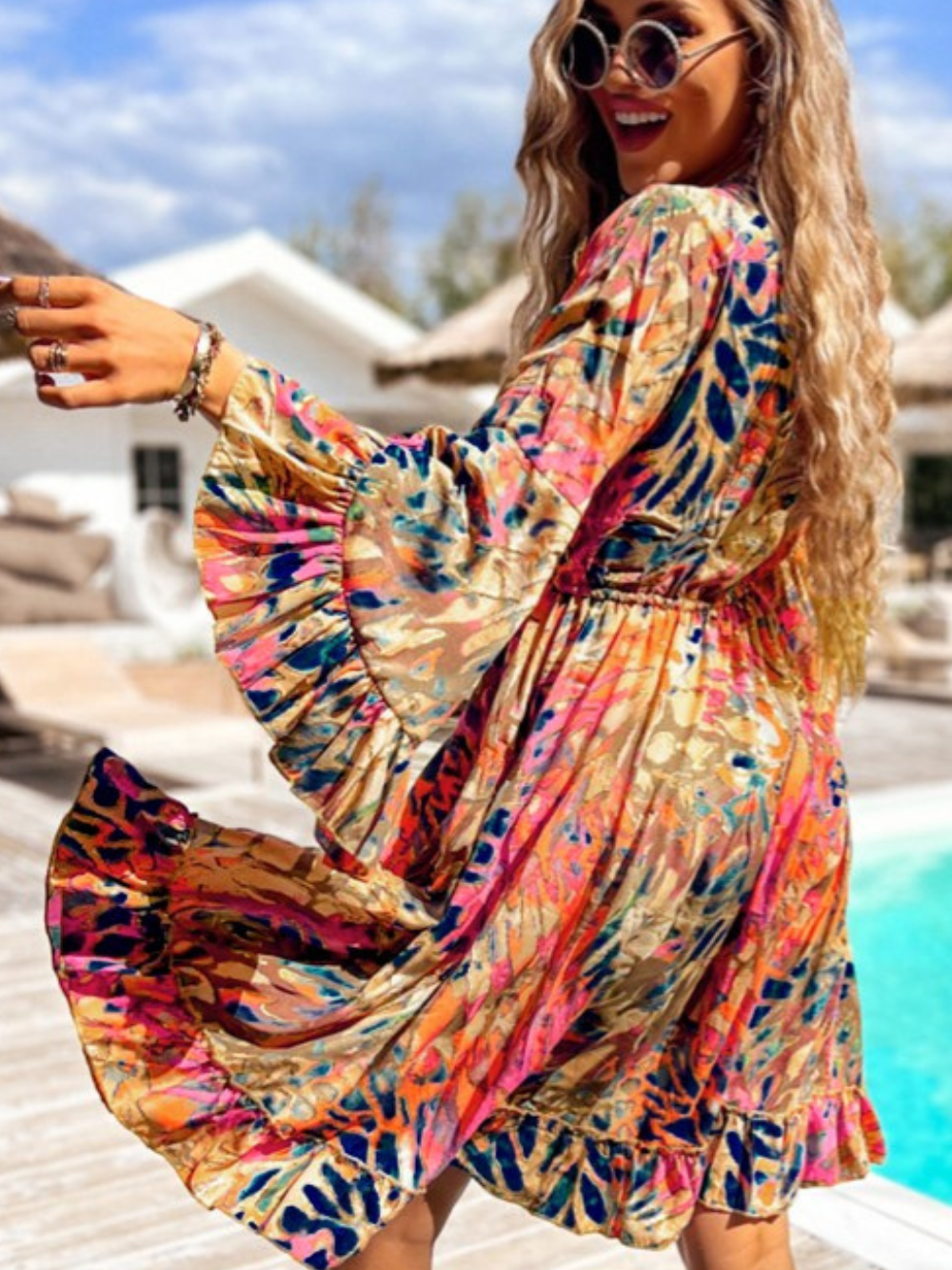 Solvivra Flare Fable Printed Dress