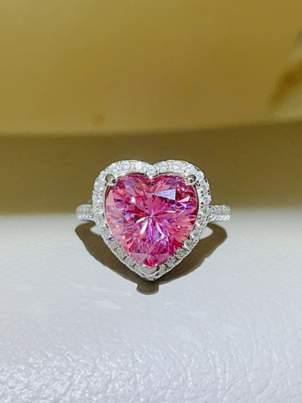 Solvivra Eternal Flame Moissanite Heart Ring