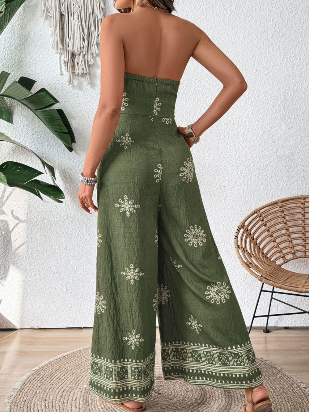 Solvivra Matcha Drape Jumpsuit