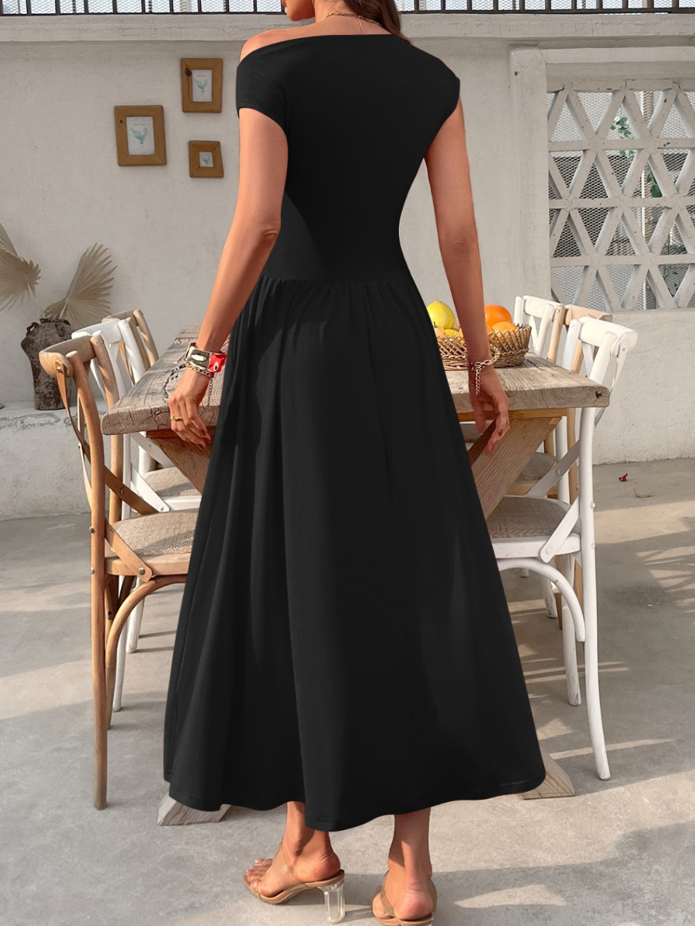 Solvivra Sway One-Shoulder Pocket Dress
