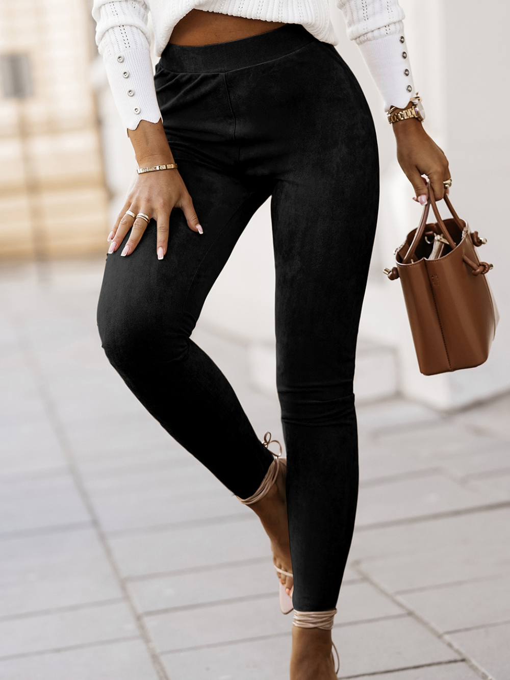 Solvivra Sleek Form High-Waist Skinny Leggings