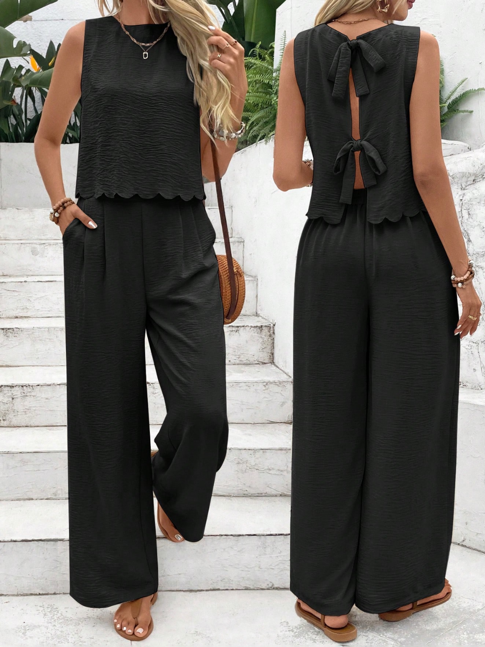 Solvivra Back Bow (Top and Trouser set)