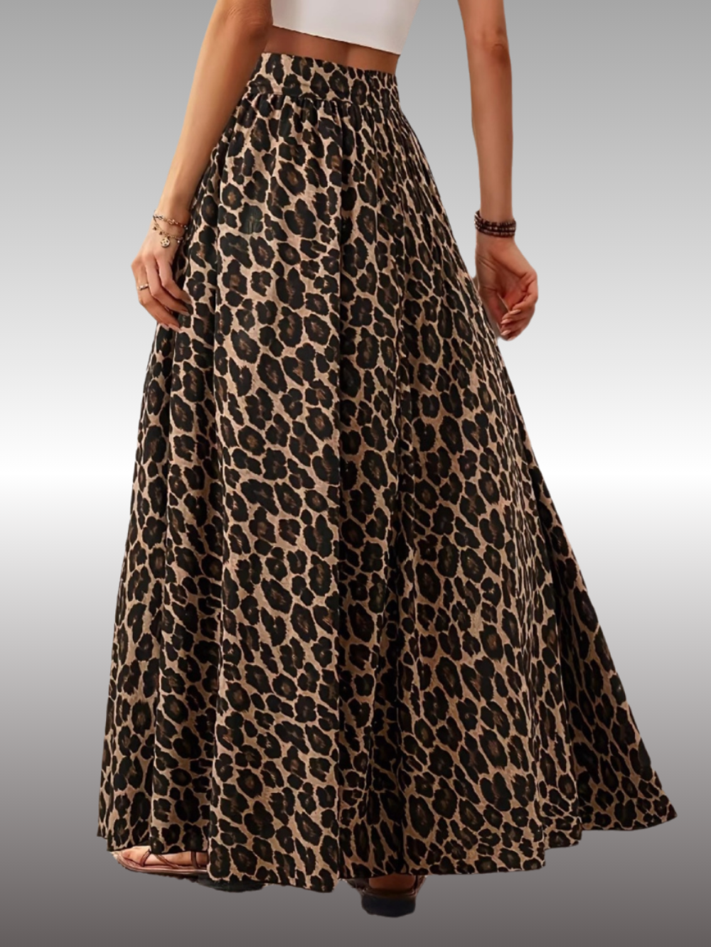 Solvivra Leopard Lily Maxi Skirt
