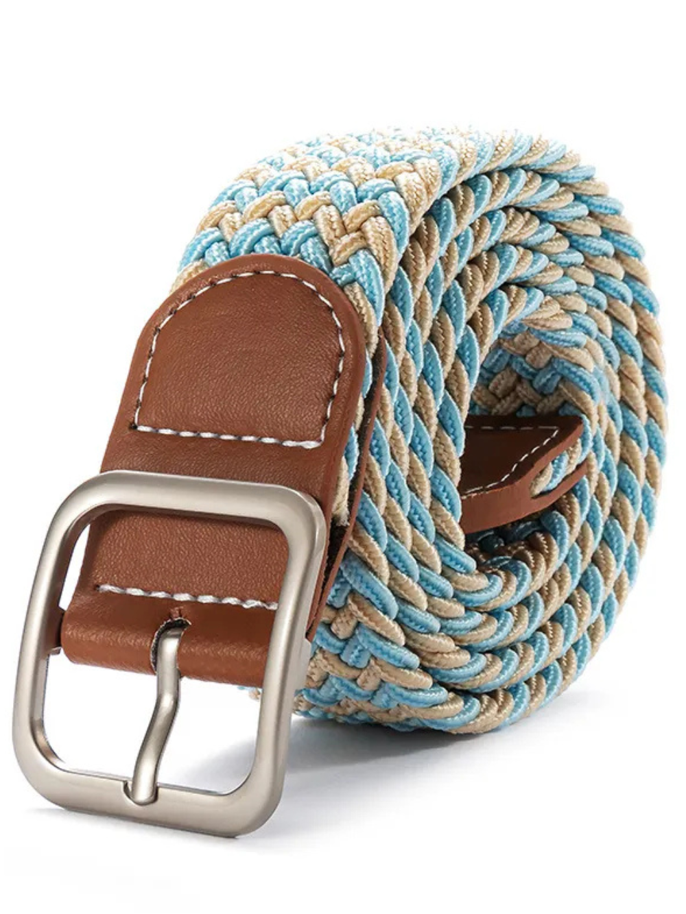 Solvivra Square Chic Braided Canvas Belt