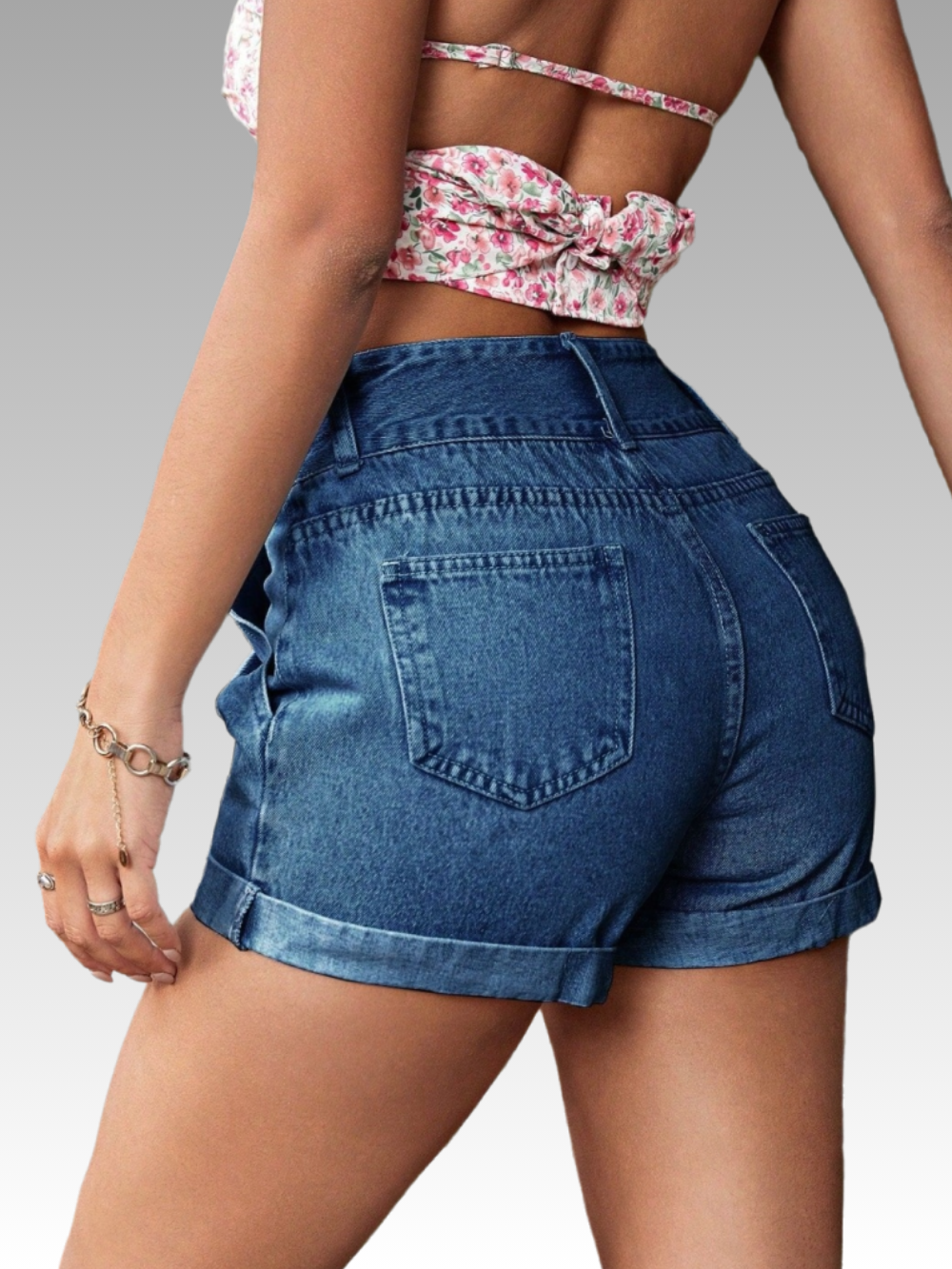 Solvivra High & Defined Denim Shorts