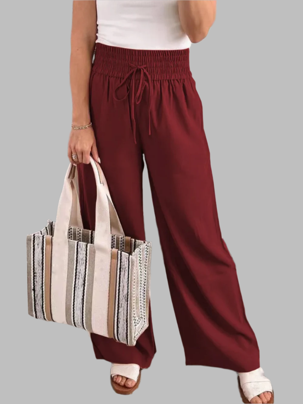 Solvivra City Sway Tie-Waist Trousers