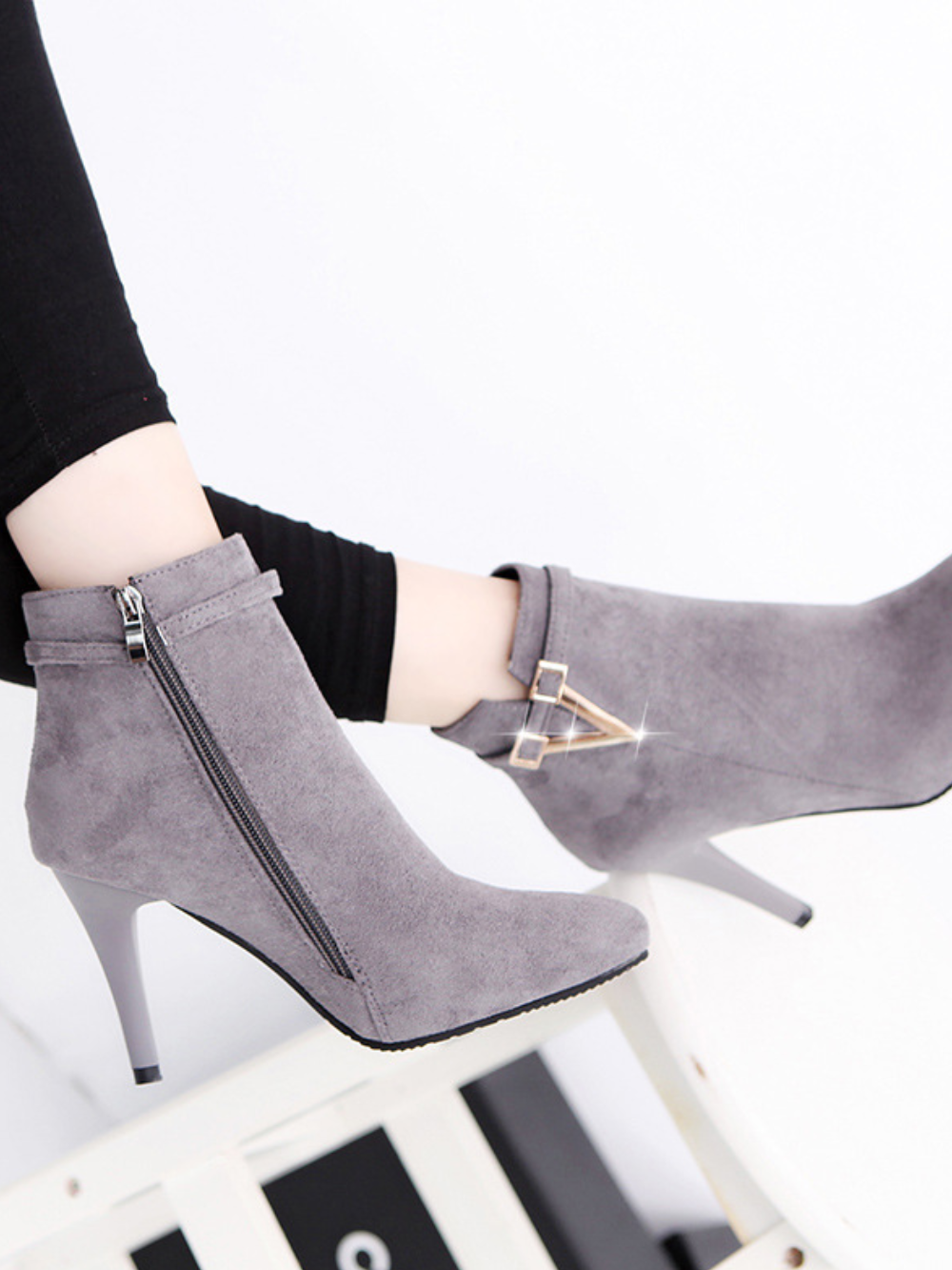 Solvivra Stripped Soul Heeled Boots
