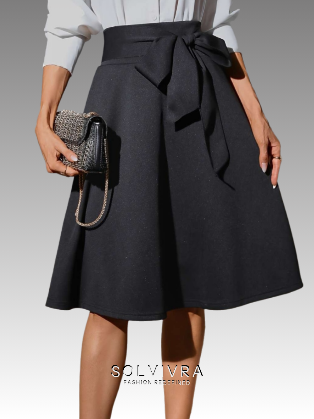 Solvivra Tie It Right Midi Skirt