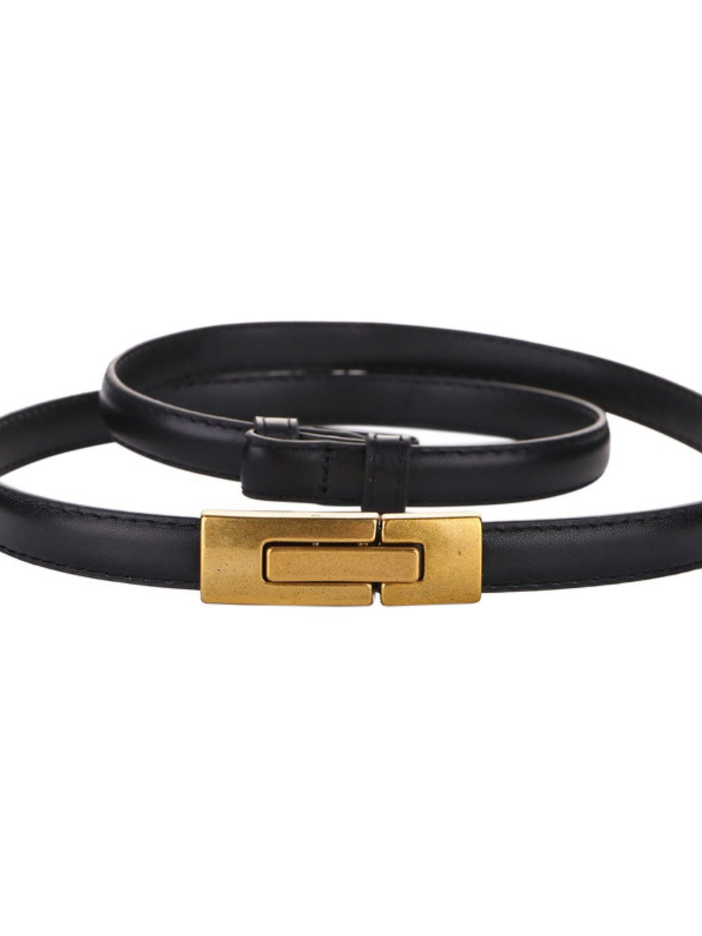 Solvivra Sleek Leather Button Belt