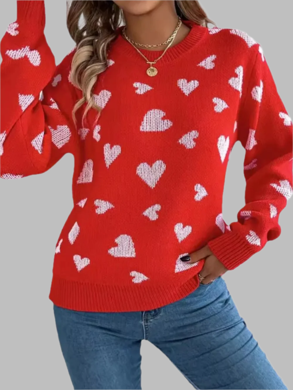 Solvivra Frizzy Hearts Pullover