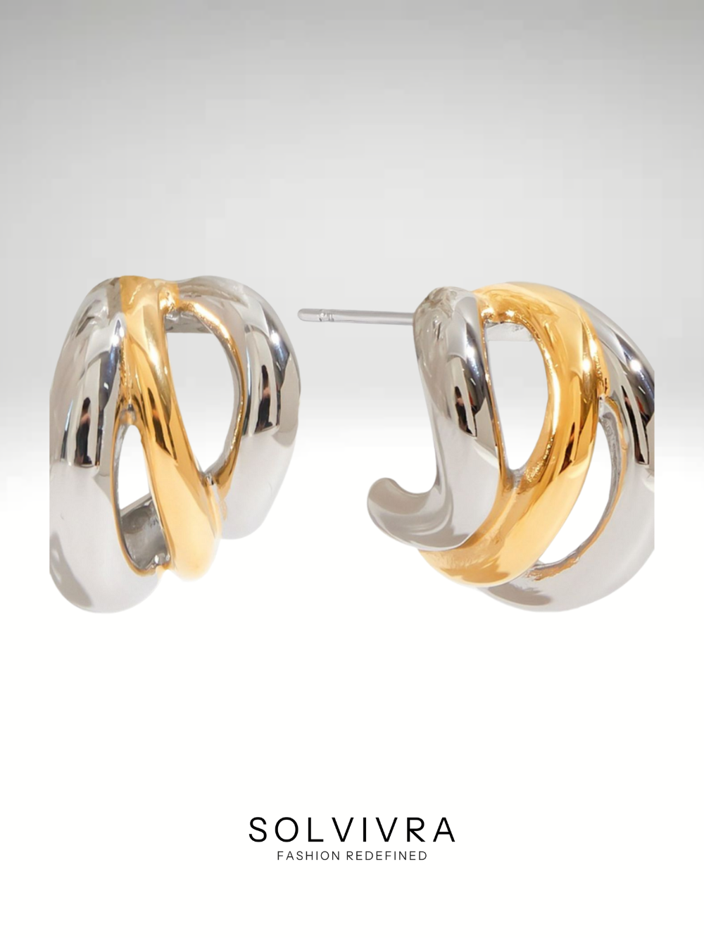 Solvivra Bold Blend Hoop Earrings
