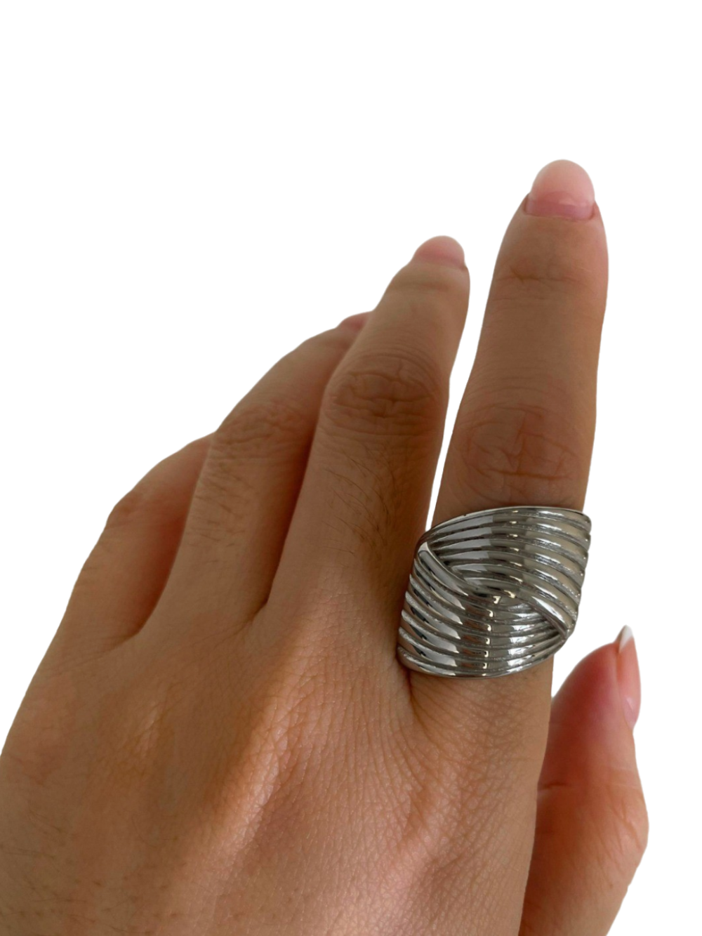 Solvivra Twynn Tides 2-pc Stainless Ring