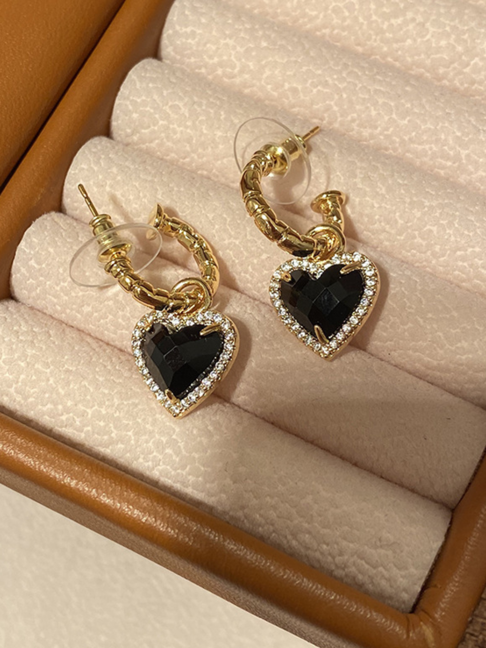 Solvivra Amoura Black Zircon Earrings