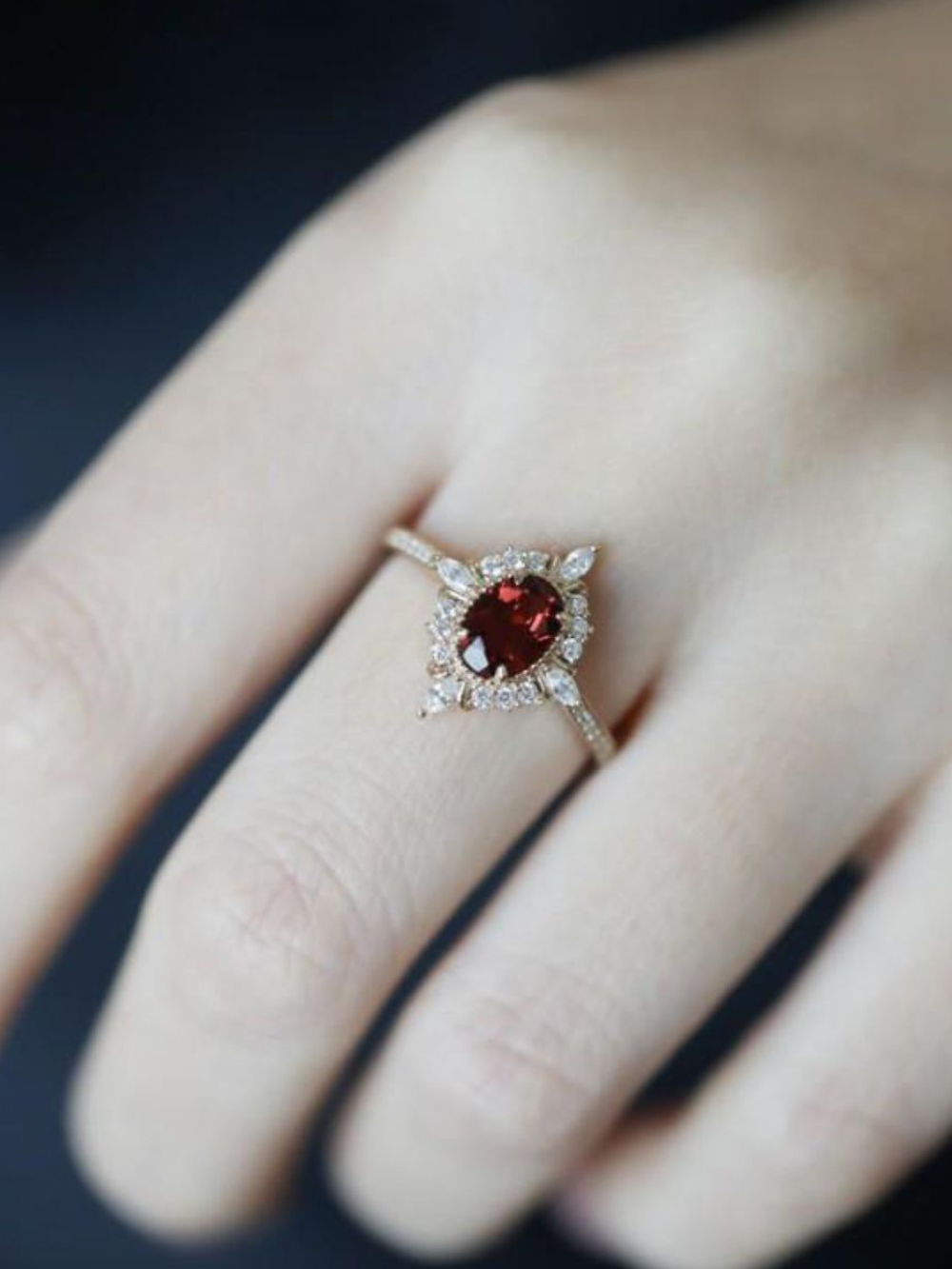 Solvivra Crimson Crown Zircon Ring