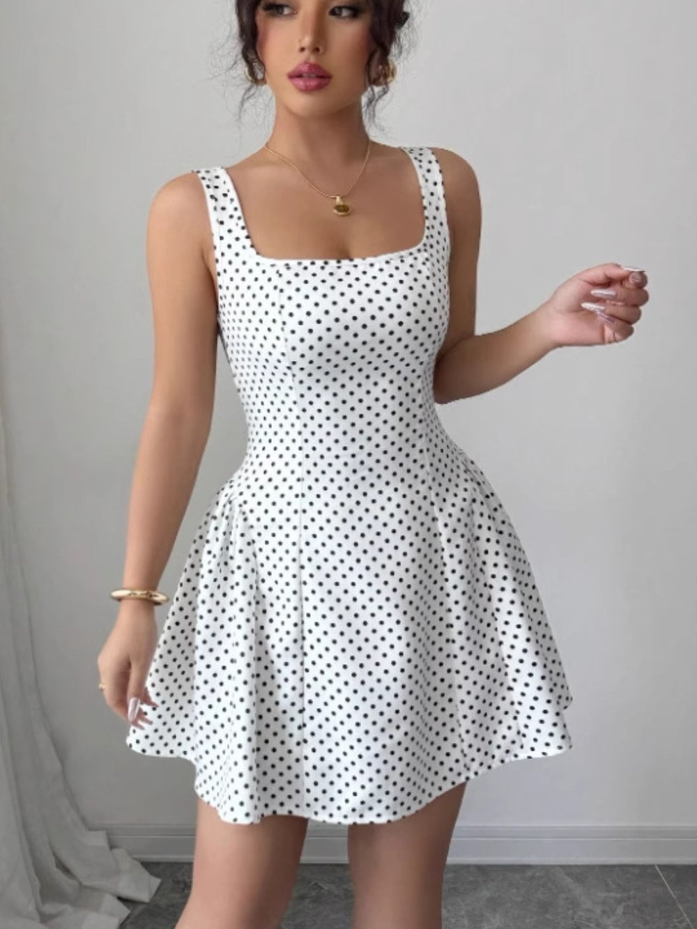 Solvivra Polka Dot Suspender Dress