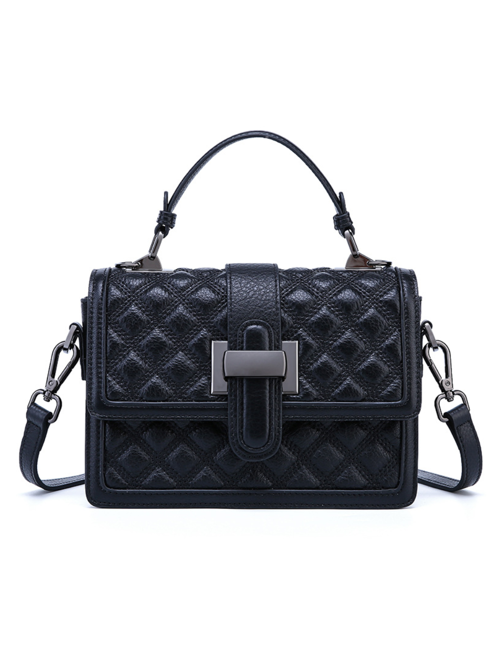 Solvivra Diamond Plaid Crossbody Bag