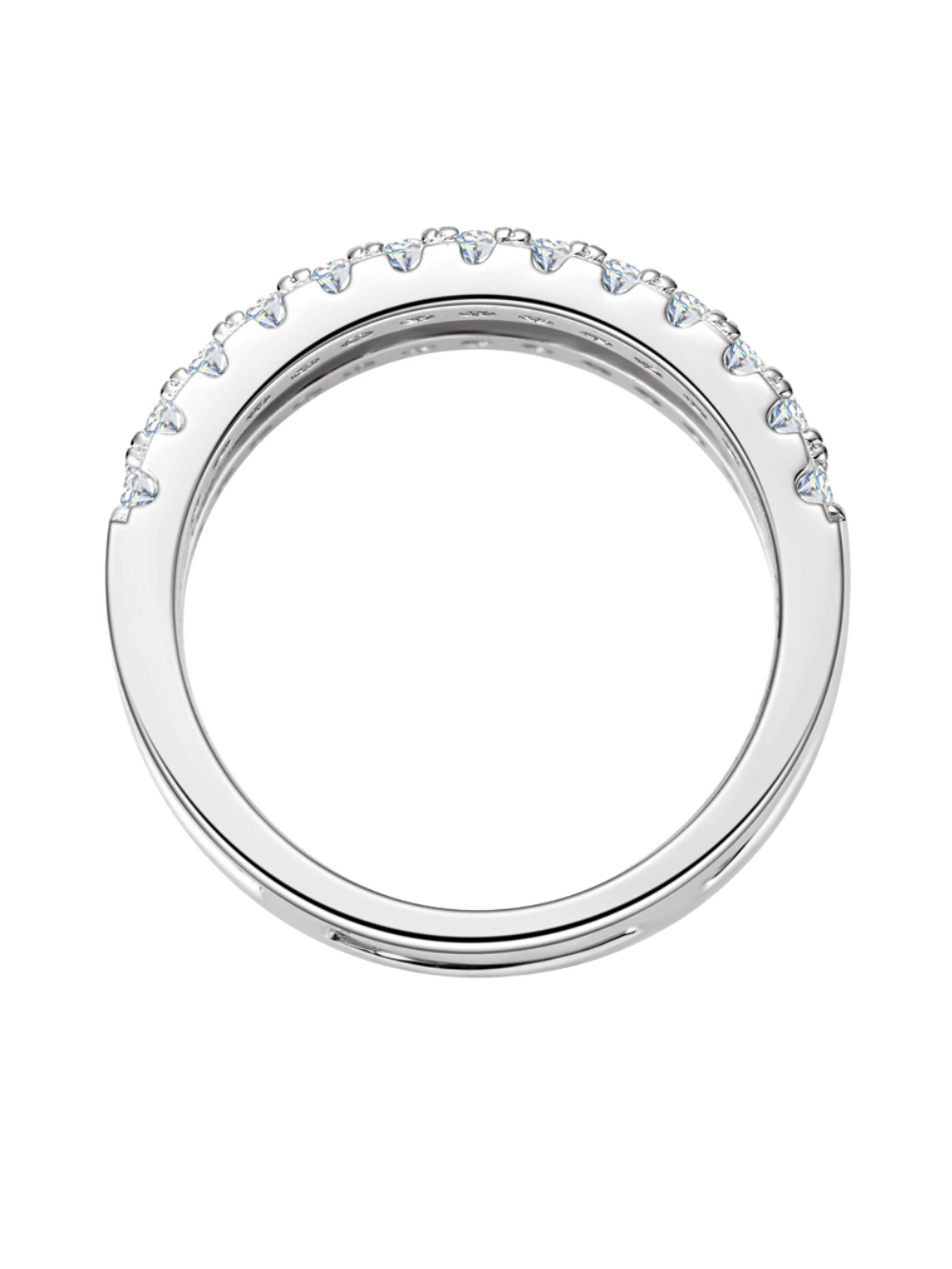 Solvivra Twin Gleam Moissanite Ring
