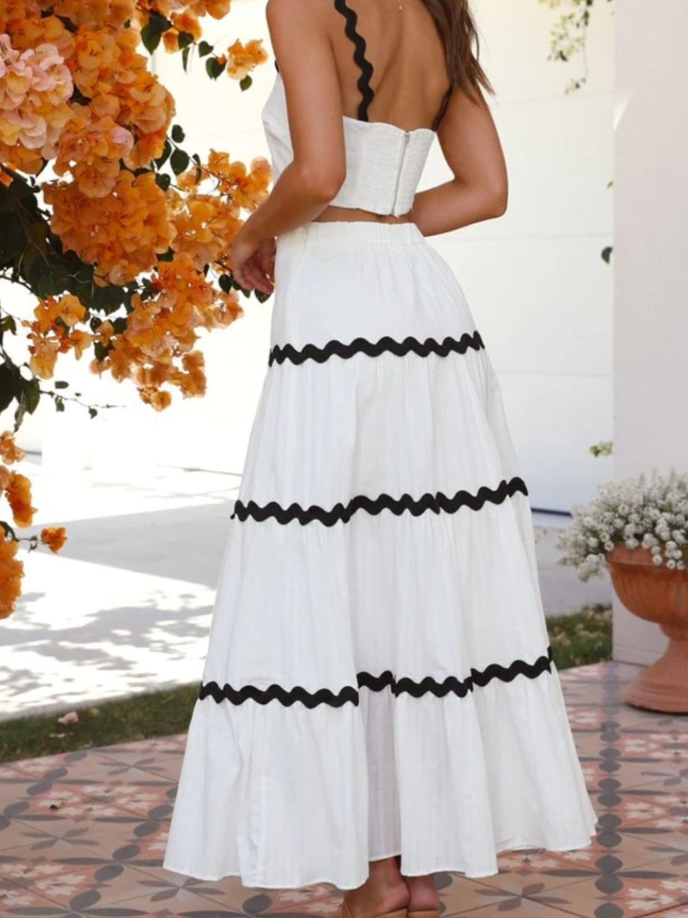 Solvivra Contrast Charm Cami & Skirt Set