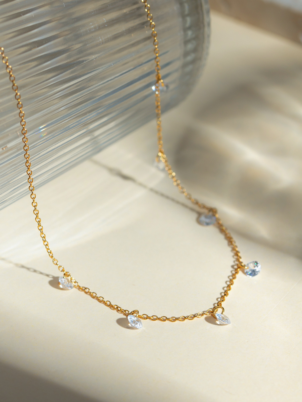 Solvivra Dainty Drop Necklace