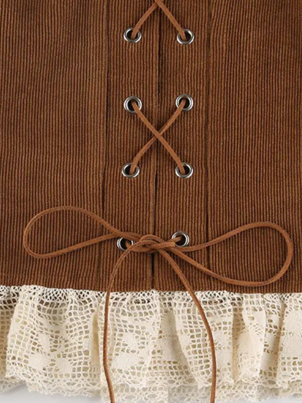 Solvivra Maple Stitch Corduroy Skirt