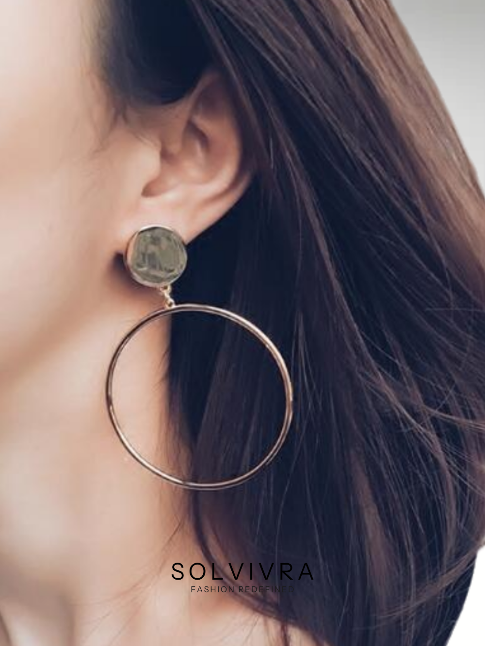 Solvivra Circa Charm Hoop Earrings