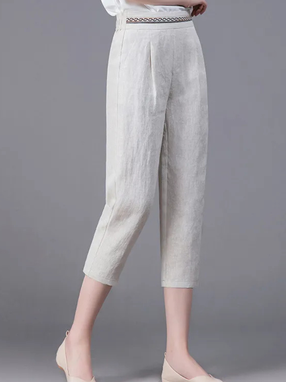 Solvivra Sundaze Linen Cropped Trousers