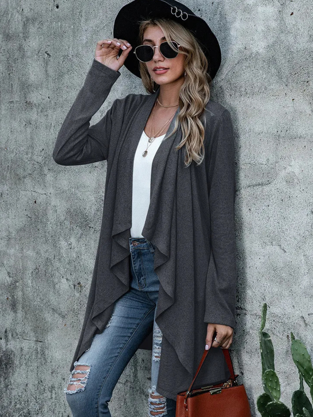 Solvivra Gray Luxe Knitted Cardigan
