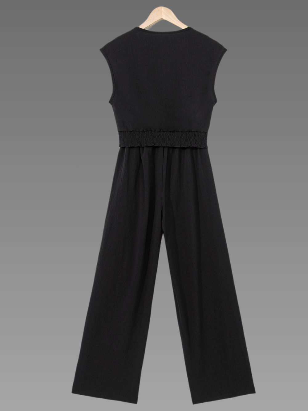 Solvivra Noir Knot Top and Wide Leg Pants Set