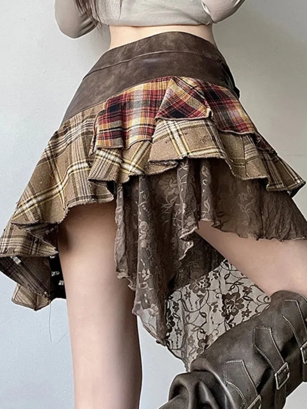 Solvivra Retro Wreck Patchwork Skirt