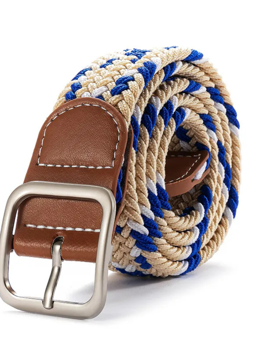 Solvivra Square Chic Braided Canvas Belt