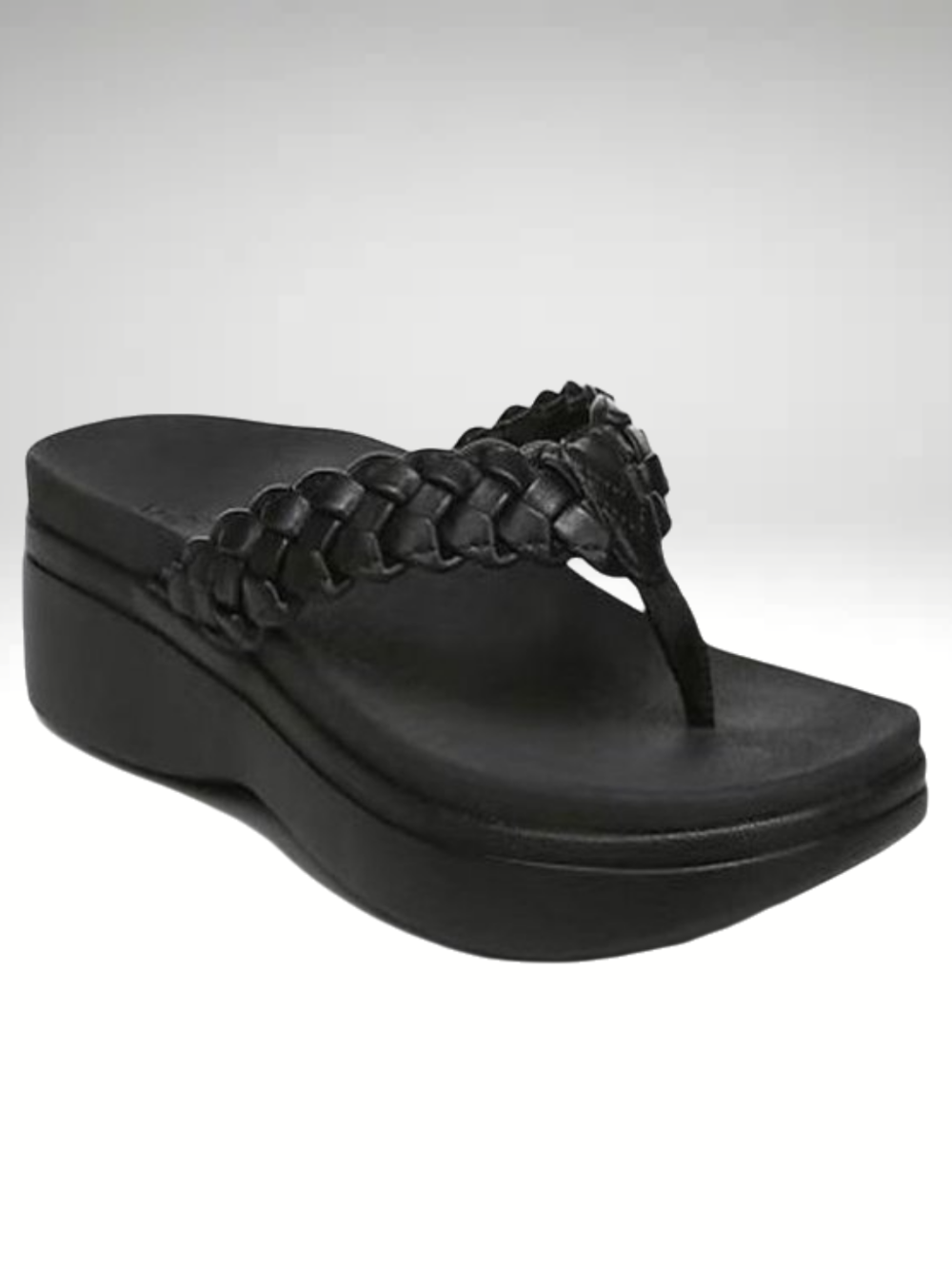 Solvivra Coastal Rise Toe Post Wedge Sandals