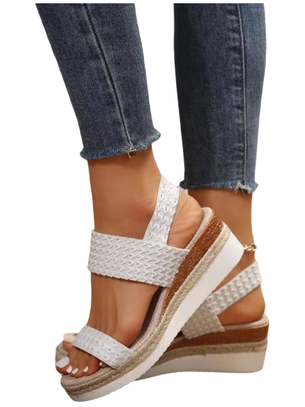 Solvivra Coastal Curve Wedge Sandals