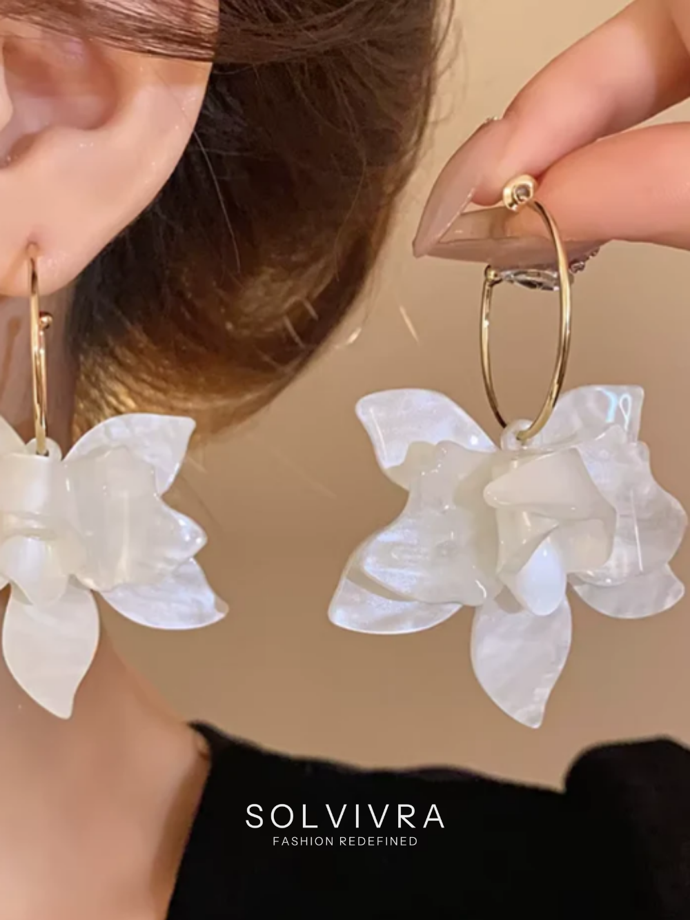 Solvivra Blossom Hoop Earrings