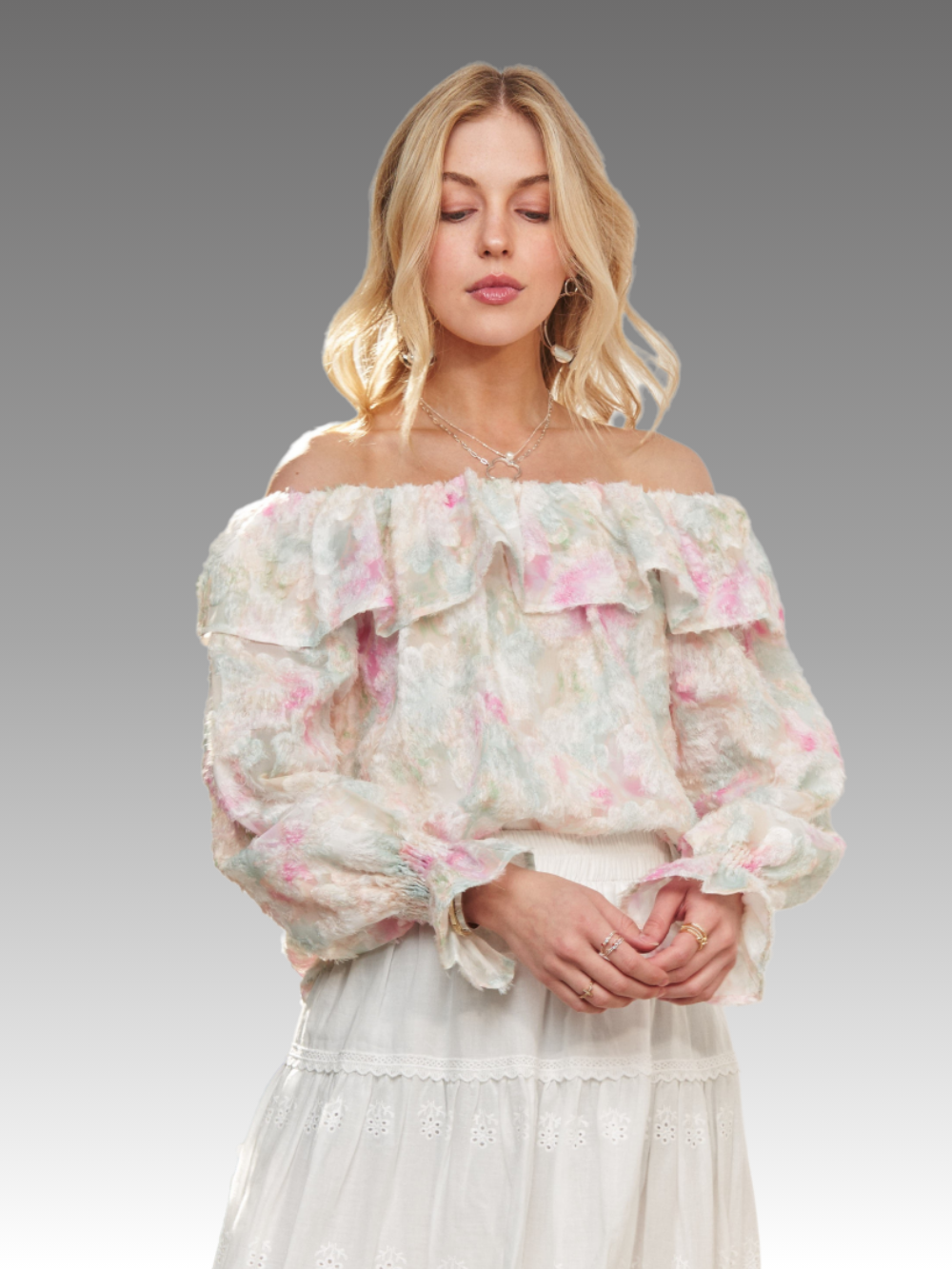 Solvivra Garden Whispers Off Shoulder Top