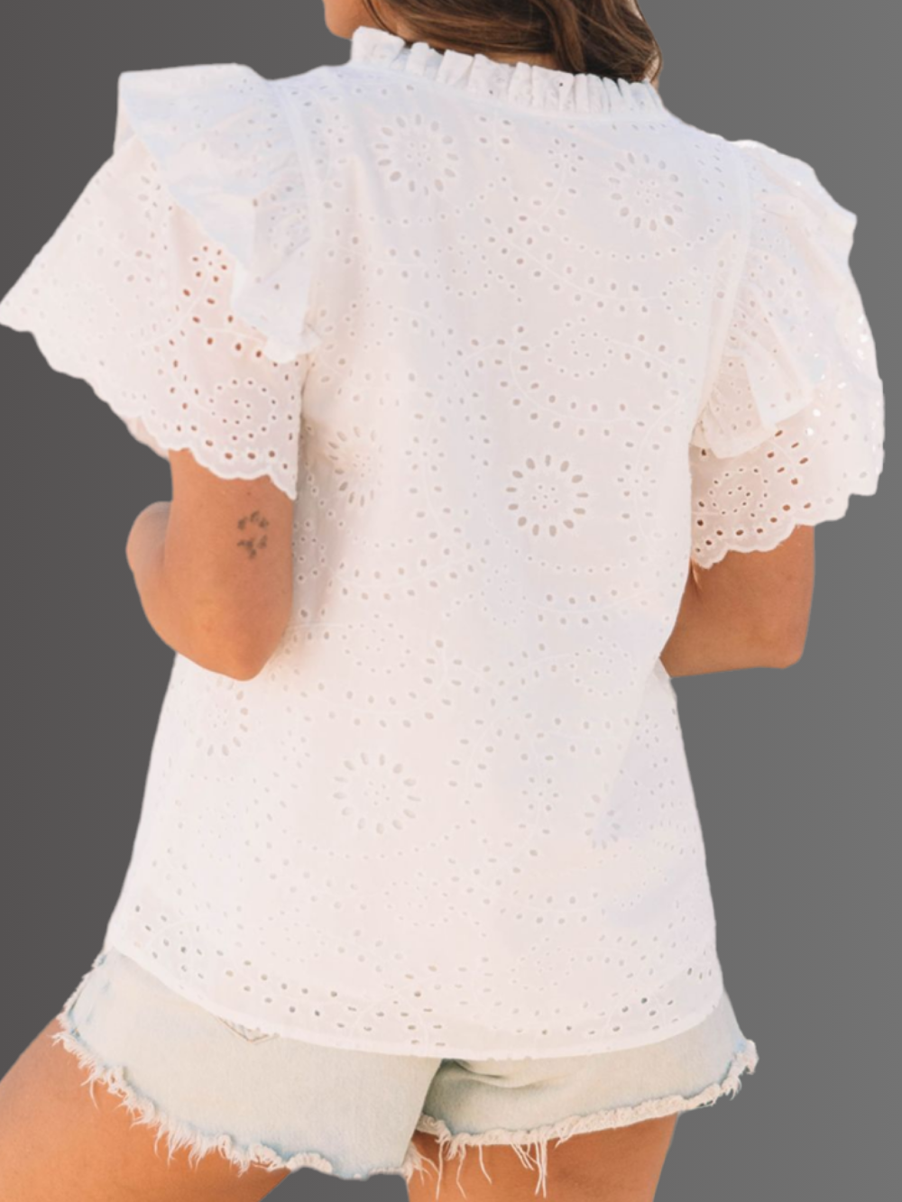 Solvivra Blanche Bloom Notched Top